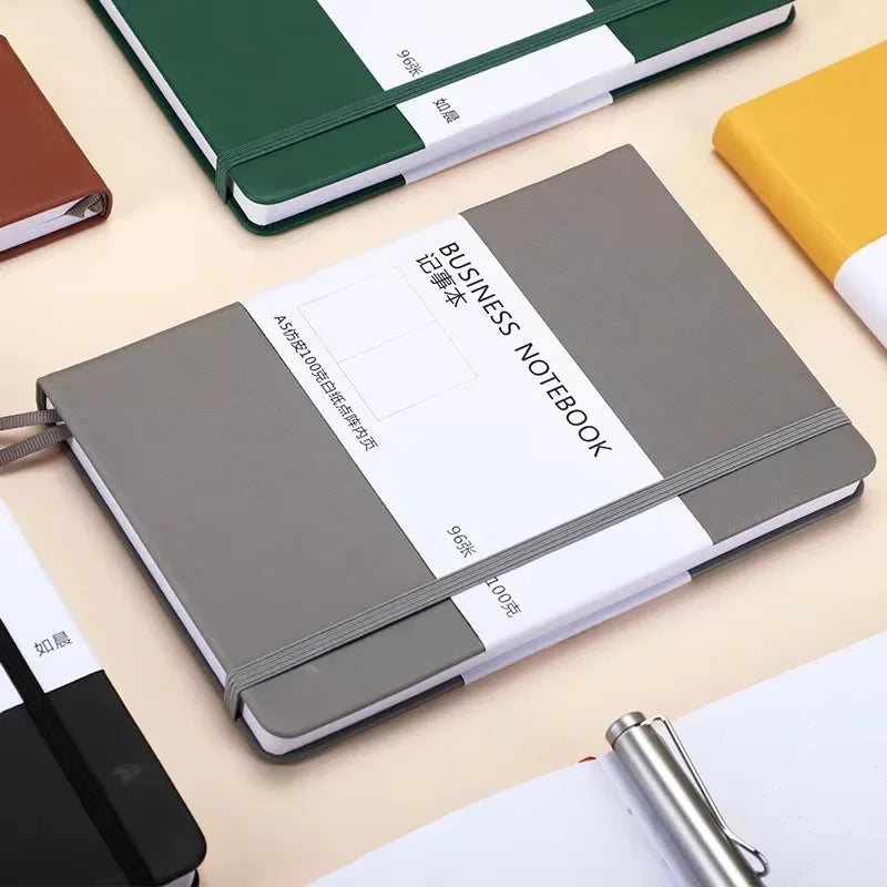 Hard Cover Dot Grid Notepad With Strap For Business Notes