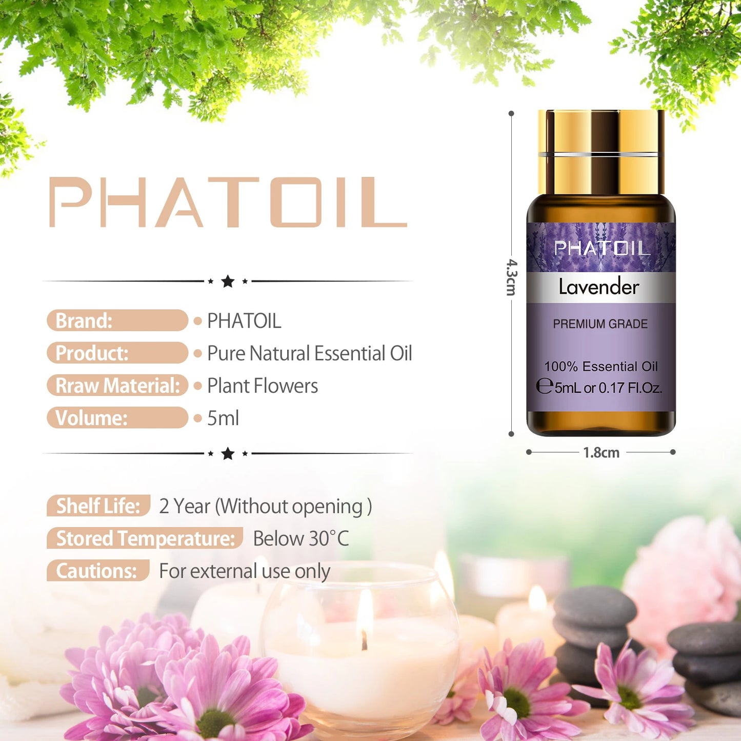 PHATOIL 15pcs Essential Oils Gift Set Pure Plant Aroma Diffuser Oils