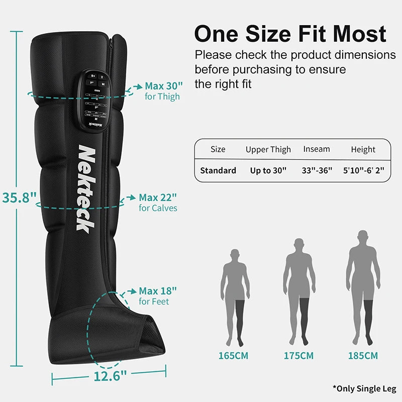Nekteck Cordless Air Pressure Leg Massager For Calf Kneading