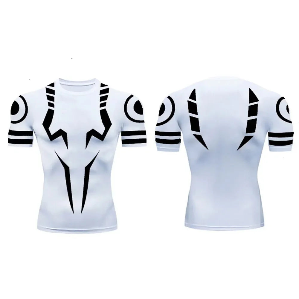 Jujutsu Kaisen Compression Shirt Men 3D Sukuna Print Breathable Quick Dry