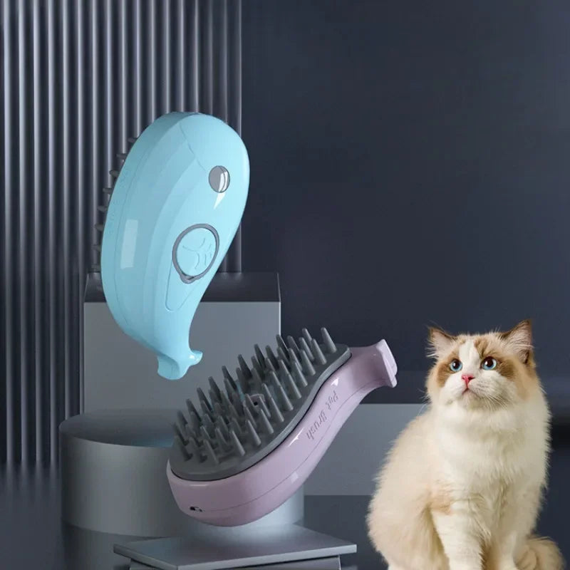 Vitality Wellness Store Electric Steamy Pet Brush Cat Dog Grooming