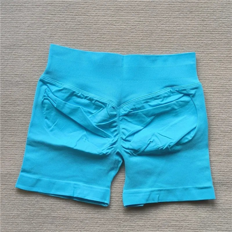 Women Seamless Gym Running Shorts Scrunch Butt Biker Cycling