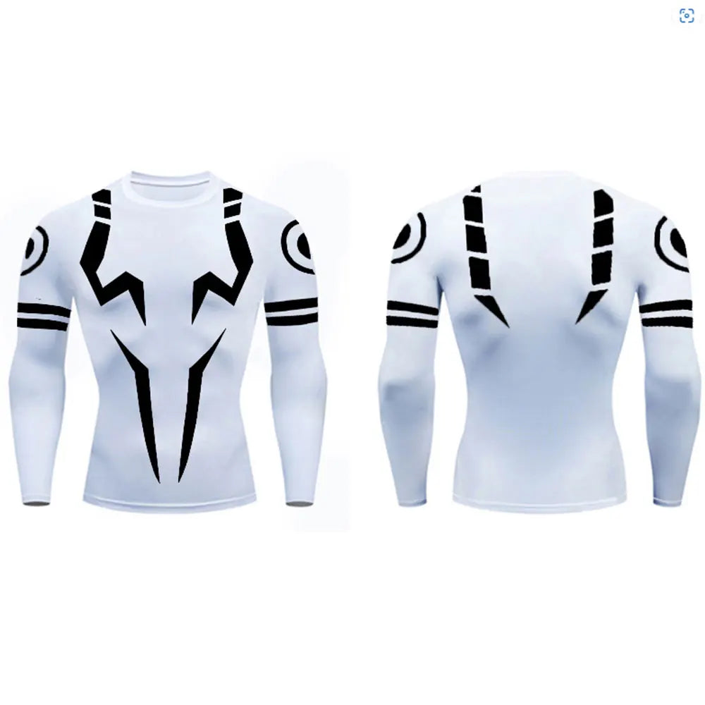 Jujutsu Kaisen Compression Shirt Men 3D Sukuna Print Breathable Quick Dry