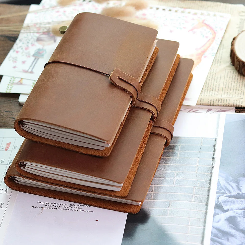 RAYSLIN Genuine Leather Journal Refillable Travel Notebook
