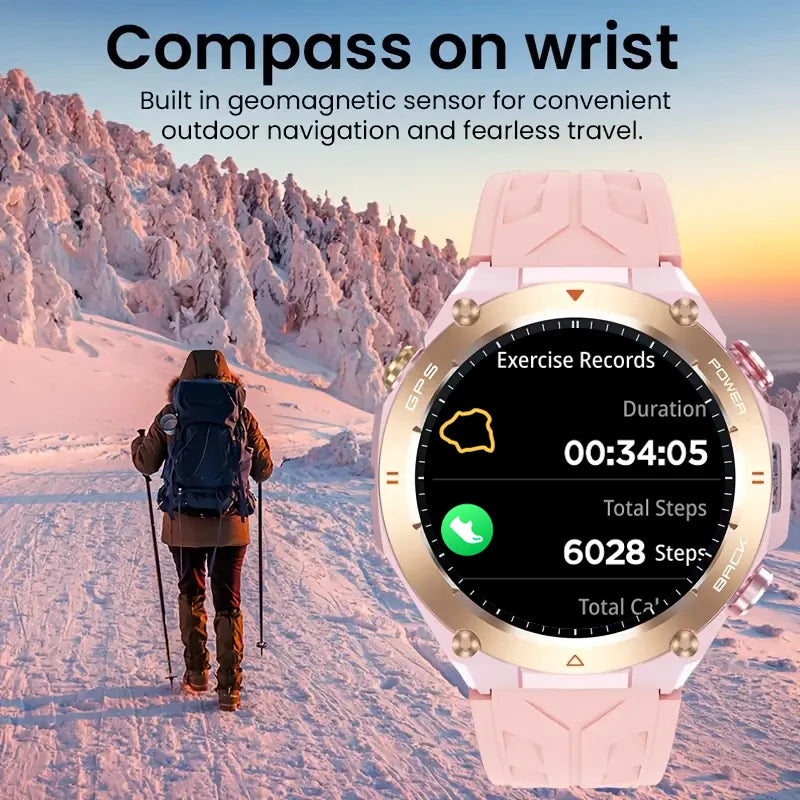 SENBONO GPS Womens Smartwatch Bluetooth Call 1ATM Water Resistant