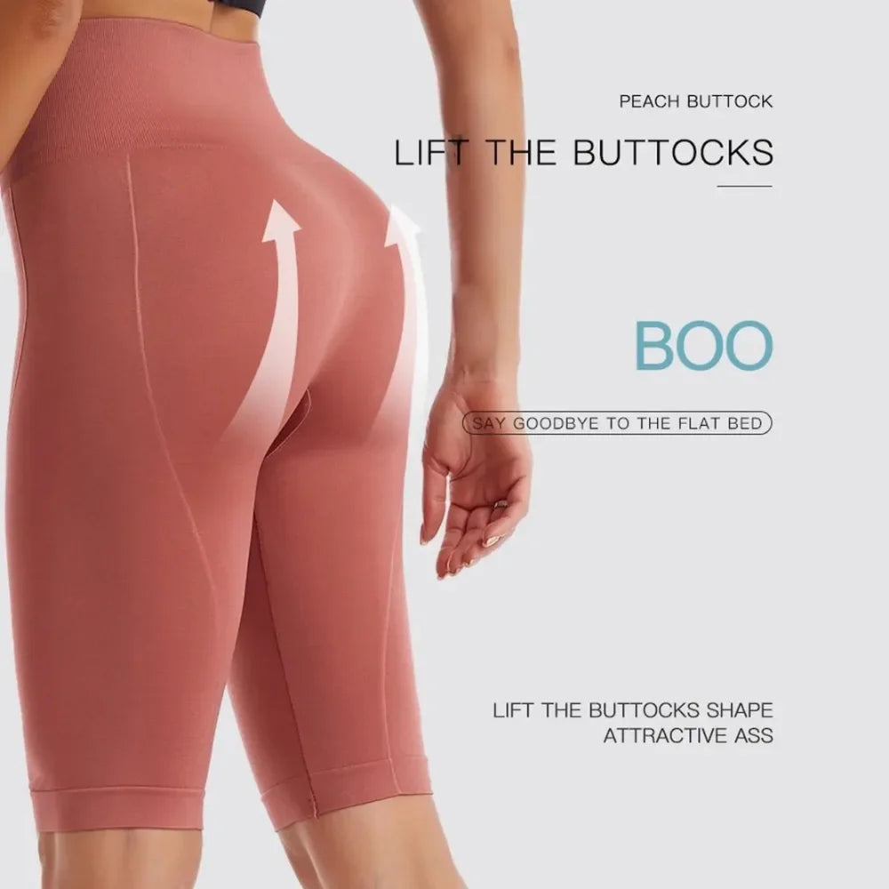 High Waist Biker Shorts Women For Yoga Running Tummy Control
