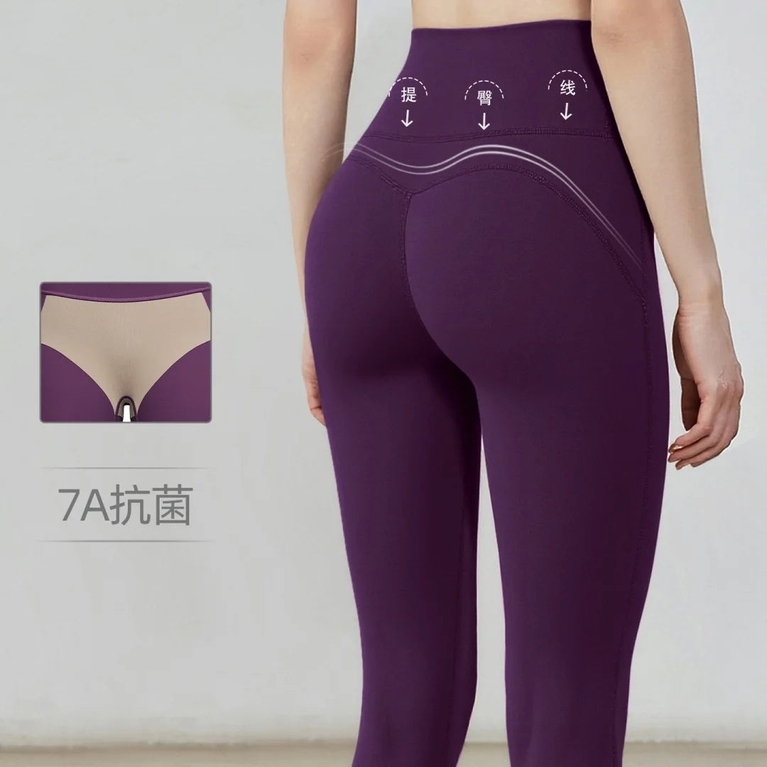 High Waist Yoga Pants For Women Antibacterial Sport Leggings Fitness