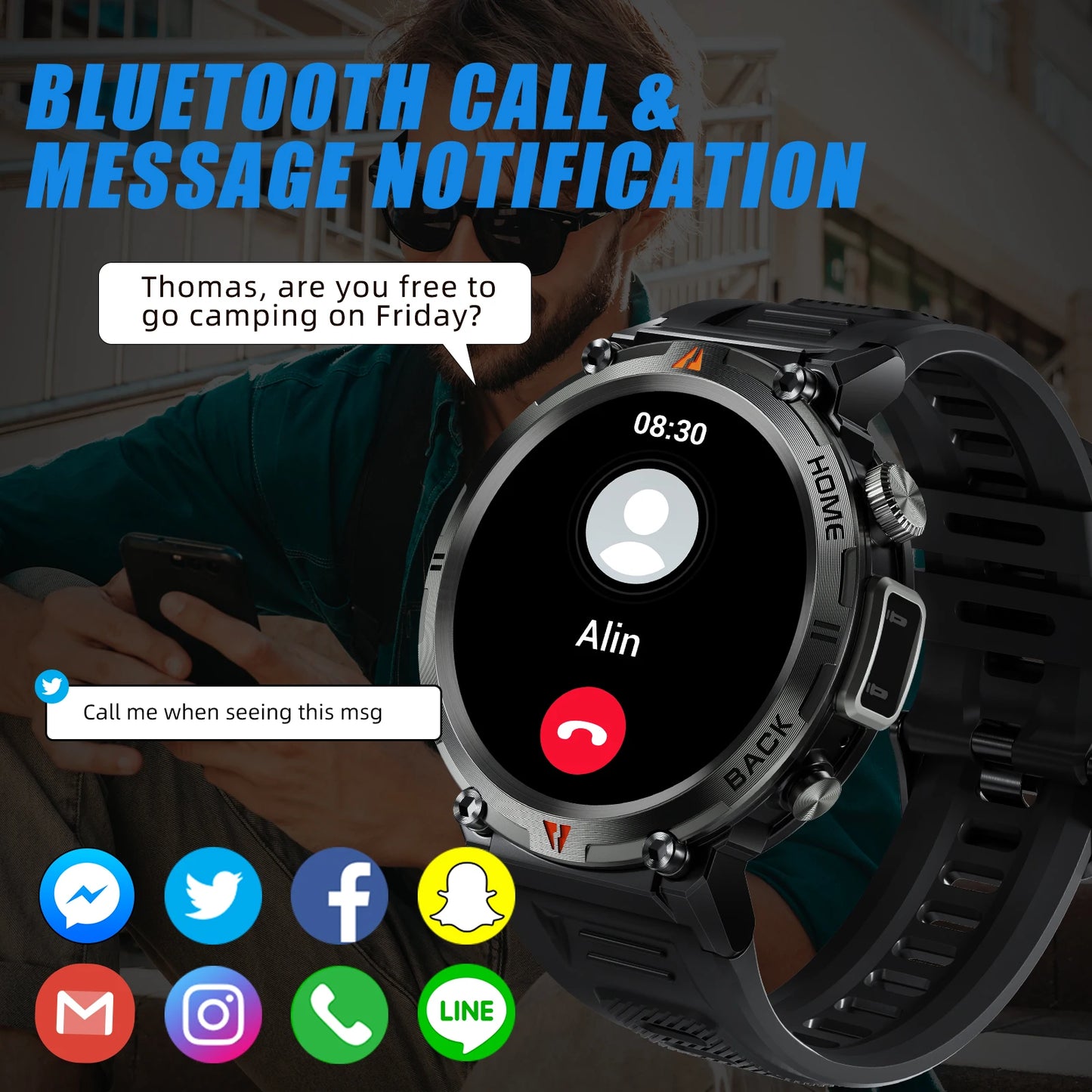LaNikar KE3 Bluetooth Call Smartwatch For iOS And Android