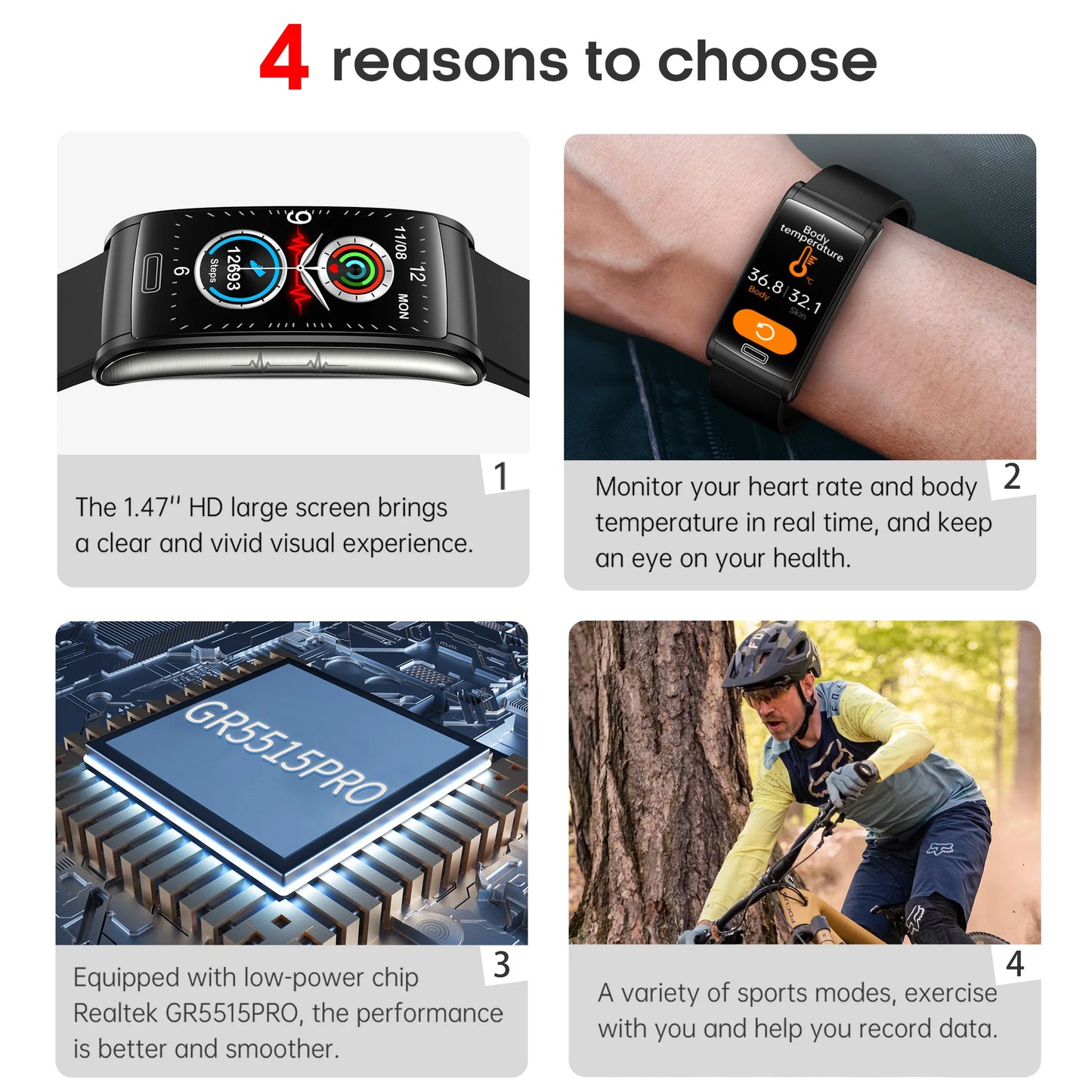 Vitality Wellness Store Smart Bracelet ECG HRV Heart Rate Monitor