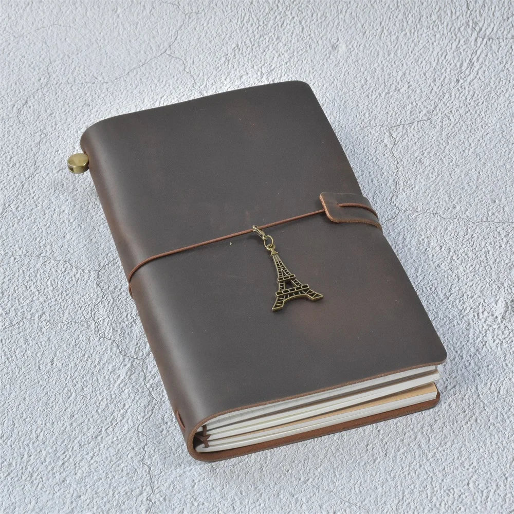 RAYSLIN Genuine Leather Journal Refillable Travel Notebook