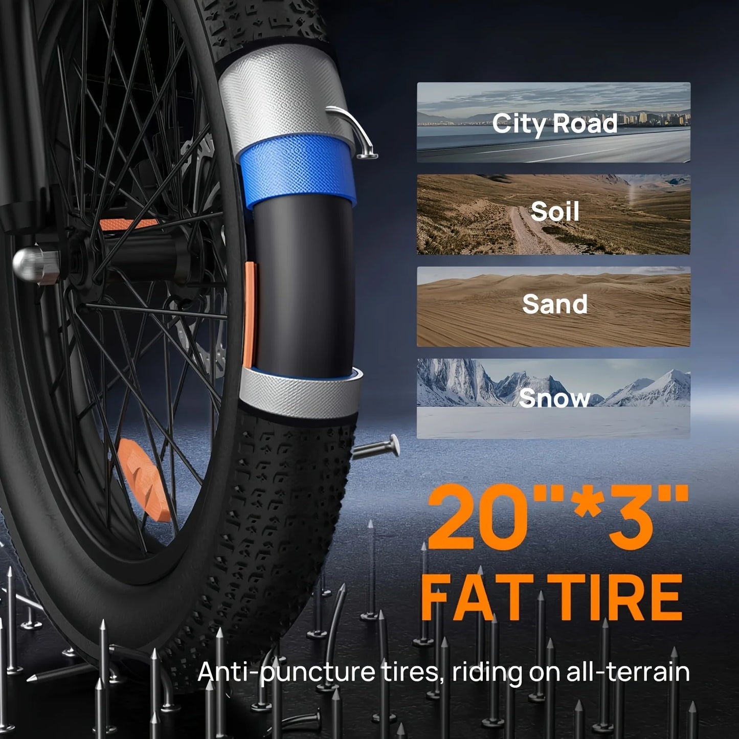 URLIFE E20 1000W Electric Bike 48V 13Ah Removable Battery Dual Disc Brakes
