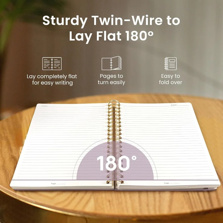 Lined Spiral Notebook Journal 300 Pages Hardcover For Work
