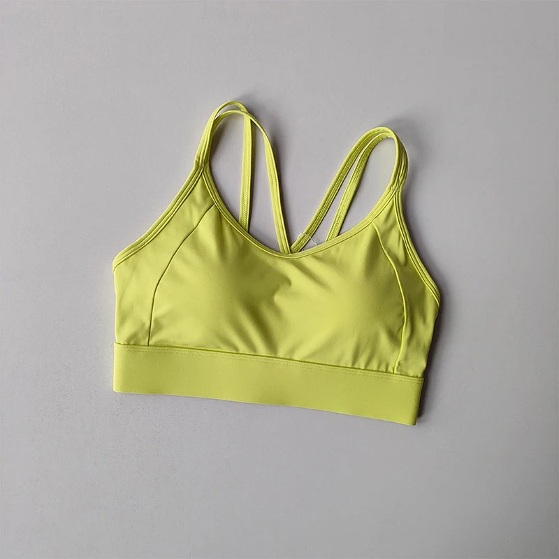 Women Running Tank Top With Shock Absorbing Yoga Pilates Bra