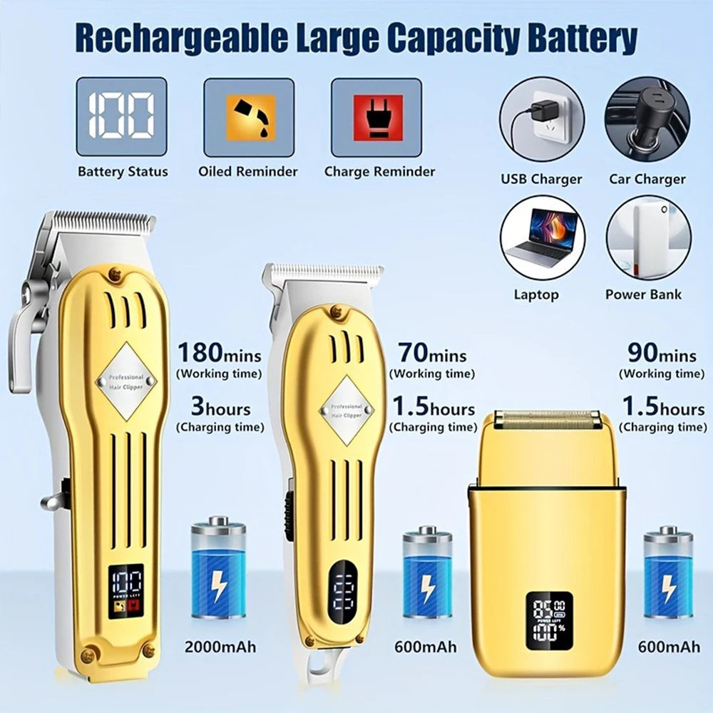 SHUYU 3 In 1 Hair Cutting Grooming Kit Clippers Shaver