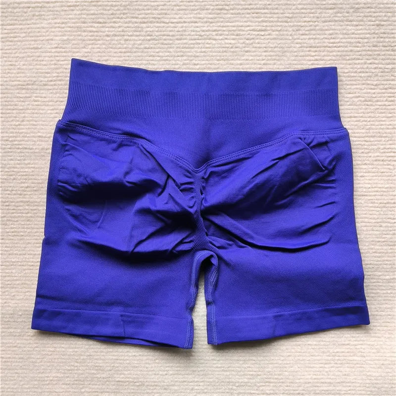 Women Seamless Gym Running Shorts Scrunch Butt Biker Cycling