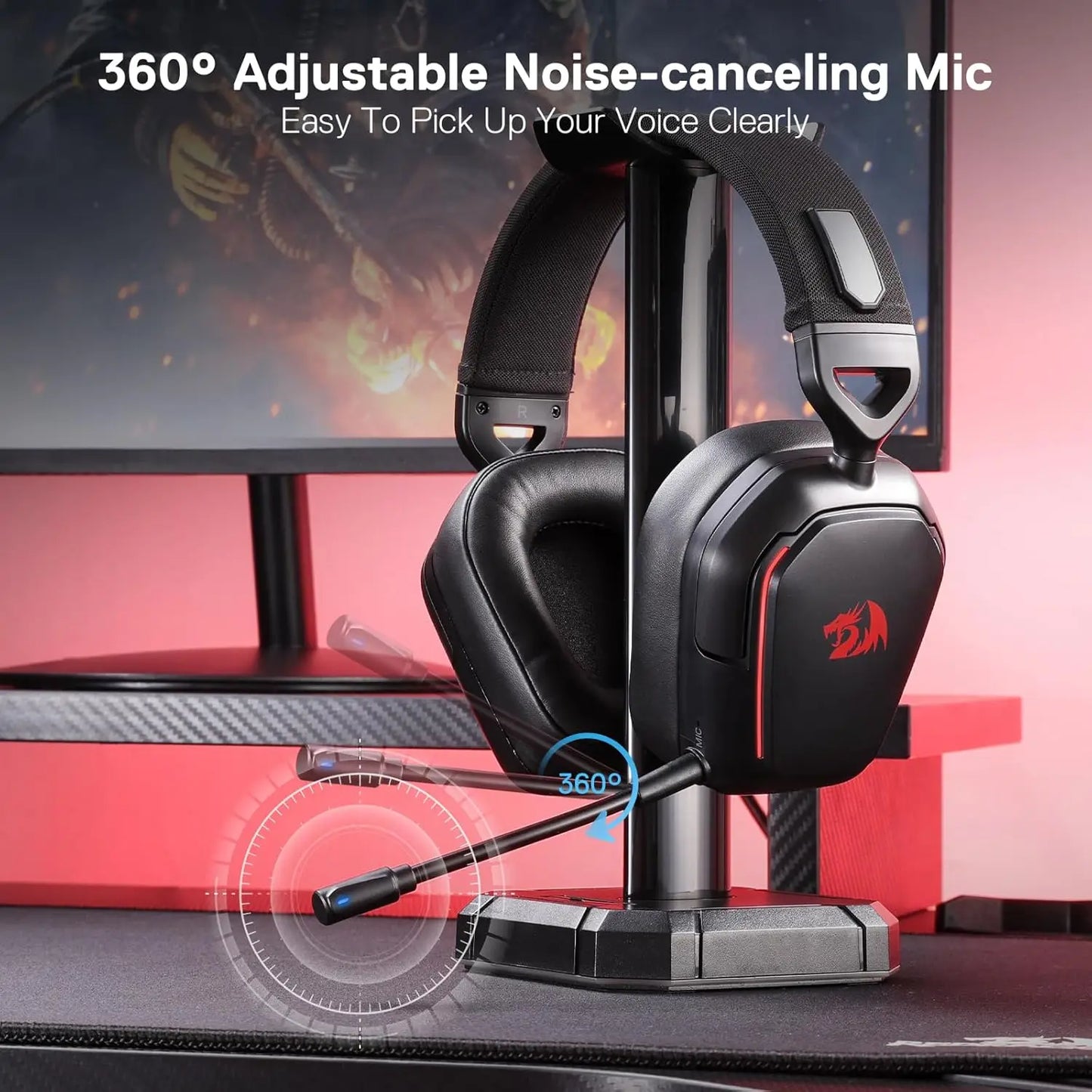 Redragon H868 3 Mode Wireless Gaming Headset Surround Sound