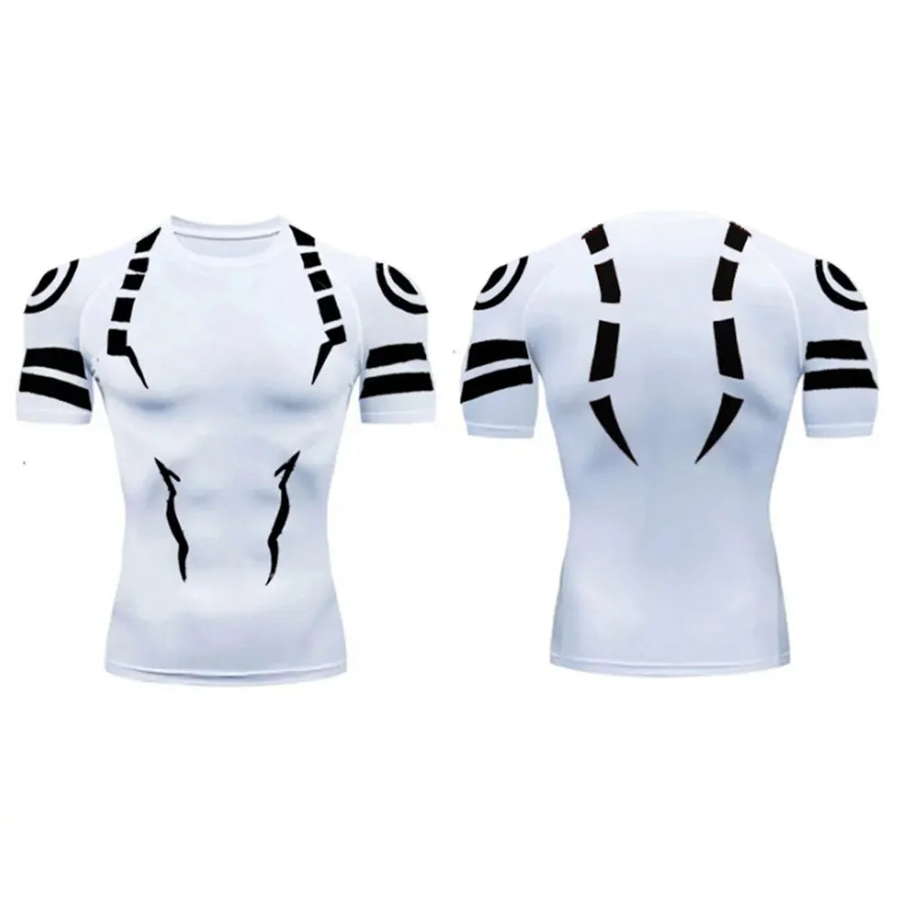 Jujutsu Kaisen Compression Shirt Men 3D Sukuna Print Breathable Quick Dry
