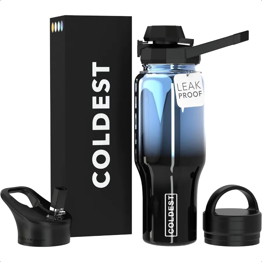 Coldest 3 In 1 Insulated Stainless Steel Water Bottle