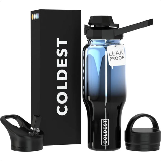 Coldest 3 In 1 Insulated Stainless Steel Water Bottle
