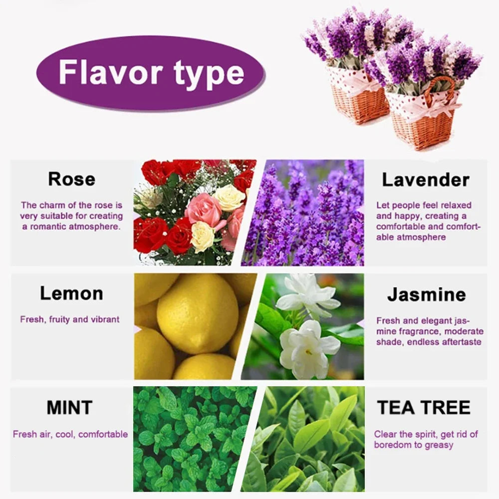 Hign-concerned Aromatic Essential Oil Diffuser Kit With 6 Fragrances