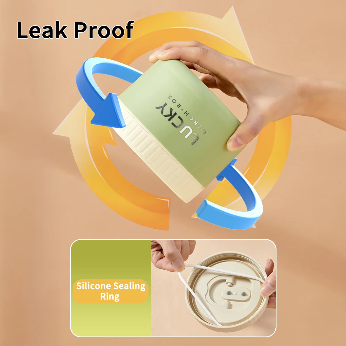 WORTHBUY Portable Sealed Thermal Lunch Box For Kids Steel Bento