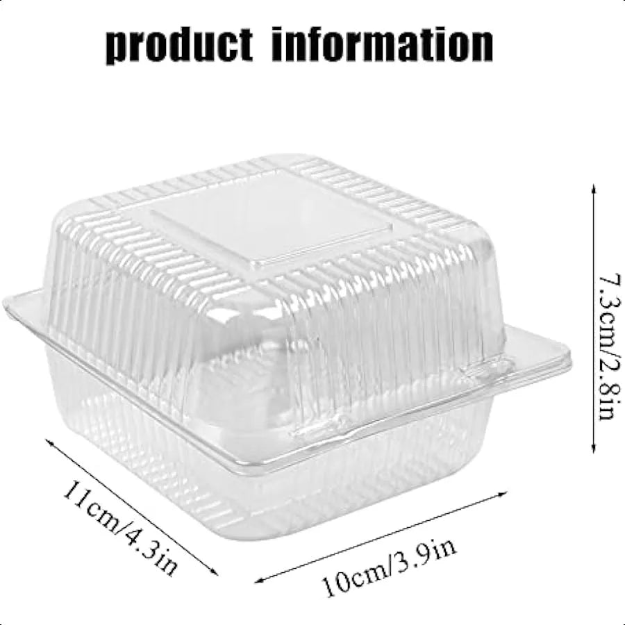 Hign Concerned Clamshell Plastic Takeout Containers 100 Pcs Pack