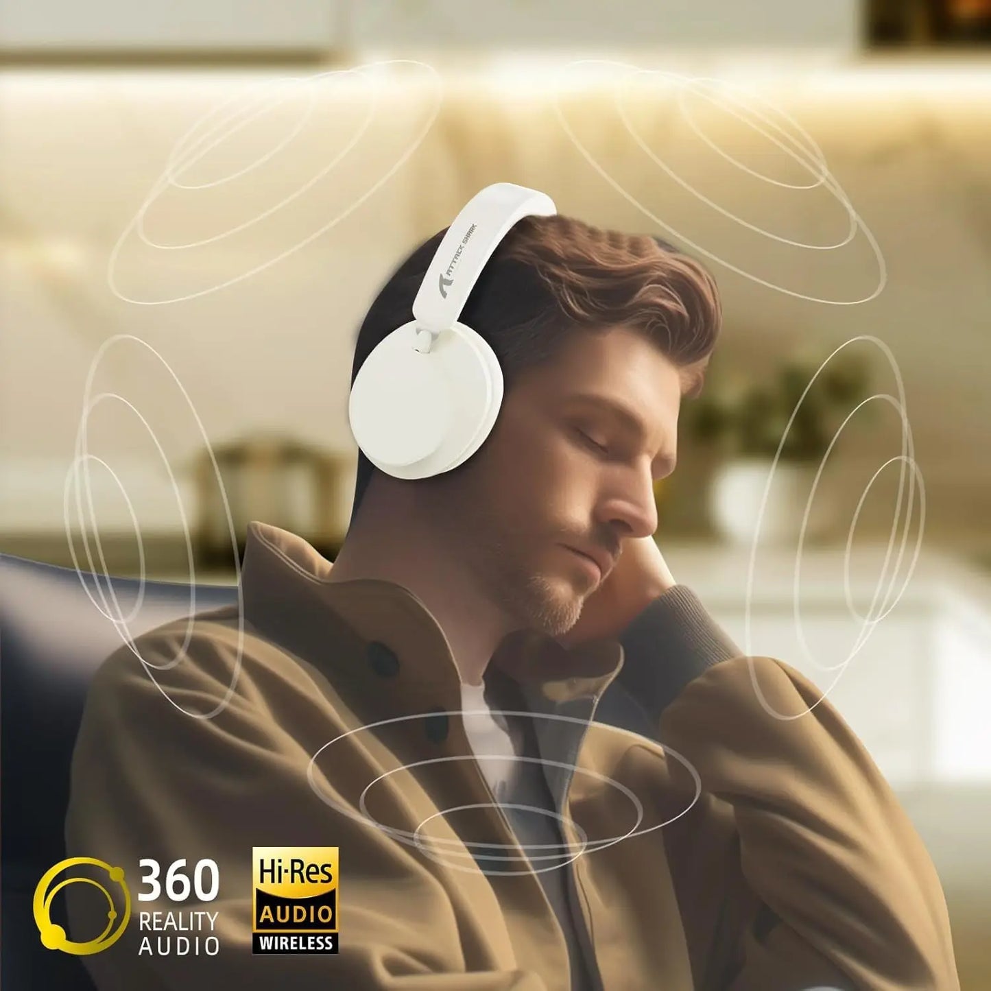 Attack Shark G500 Wireless Over Ear Headphones With Bluetooth ANC