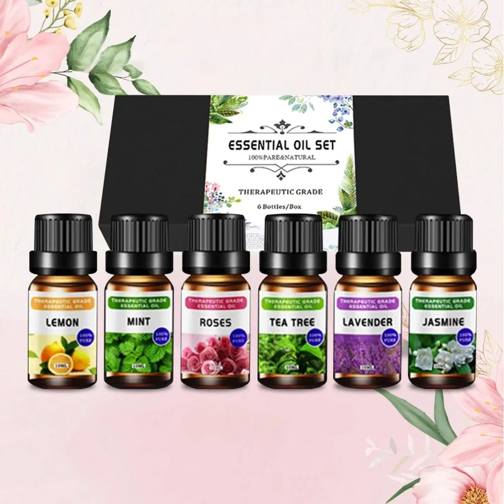 Hign-concerned Aromatic Essential Oil Diffuser Kit With 6 Fragrances