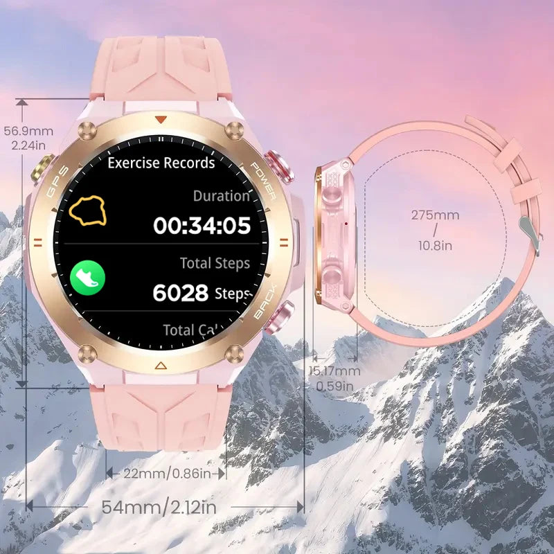 SENBONO GPS Womens Smartwatch Bluetooth Call 1ATM Water Resistant