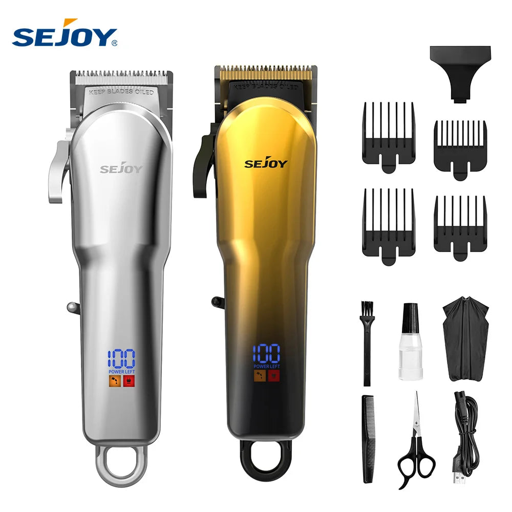 SEJOY Cordless Hair Trimmer for Men, Rechargeable Professional Clipper