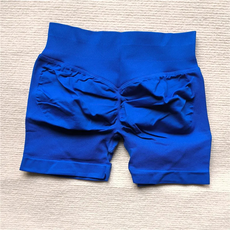 Women Seamless Gym Running Shorts Scrunch Butt Biker Cycling