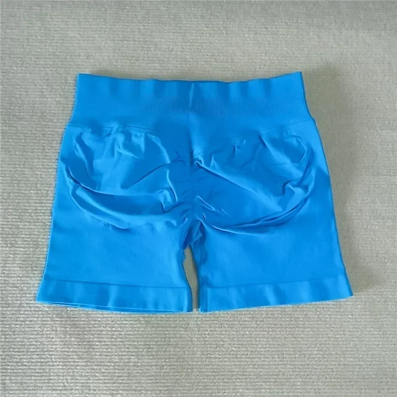 Women Seamless Gym Running Shorts Scrunch Butt Biker Cycling