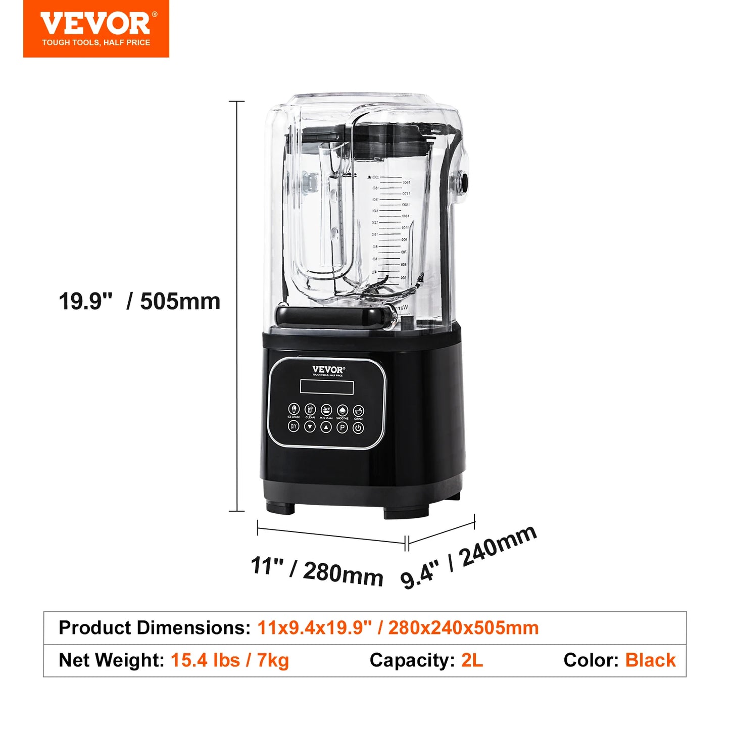 SucceBuy Commercial Grade Blender Multifunctional Food Processor