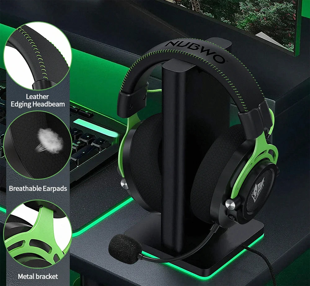 NUBWO G03 Wireless Gaming Headset With Dongle Noise Canceling Mic