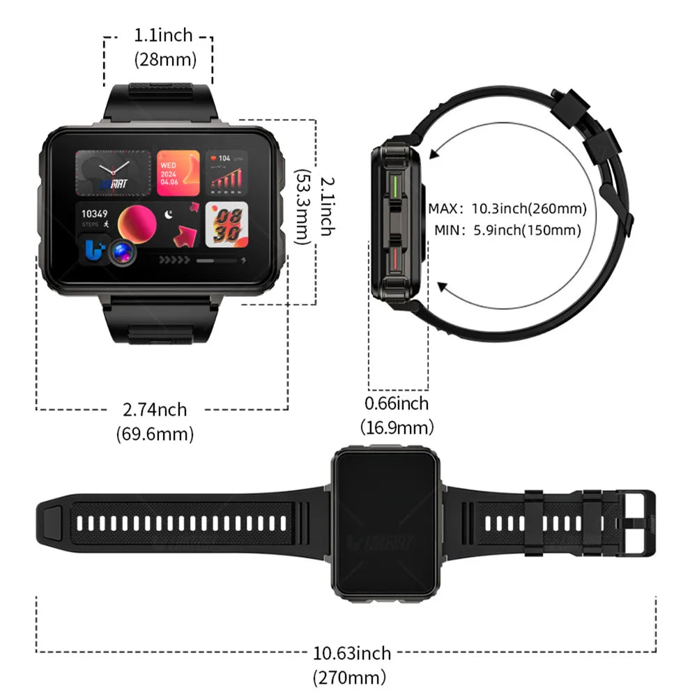 LOKMAT APPLLP 5 MAX Android Smartwatch Phone With 4G Calls