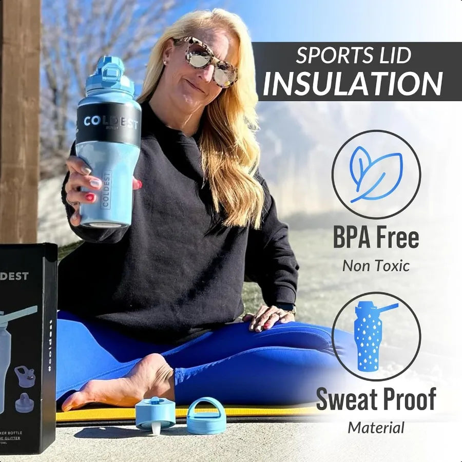 Coldest 3 In 1 Insulated Stainless Steel Water Bottle