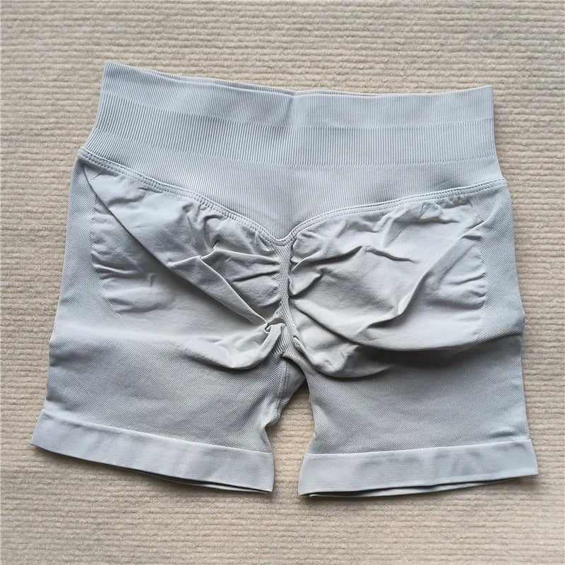 Women Seamless Gym Running Shorts Scrunch Butt Biker Cycling