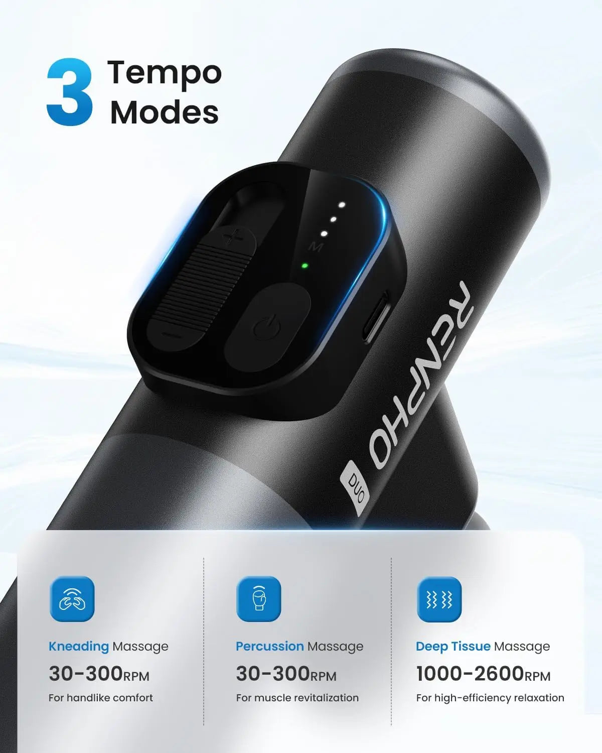 Duo Mini Massage Gun With Dual Heads 3 Modes Advanced