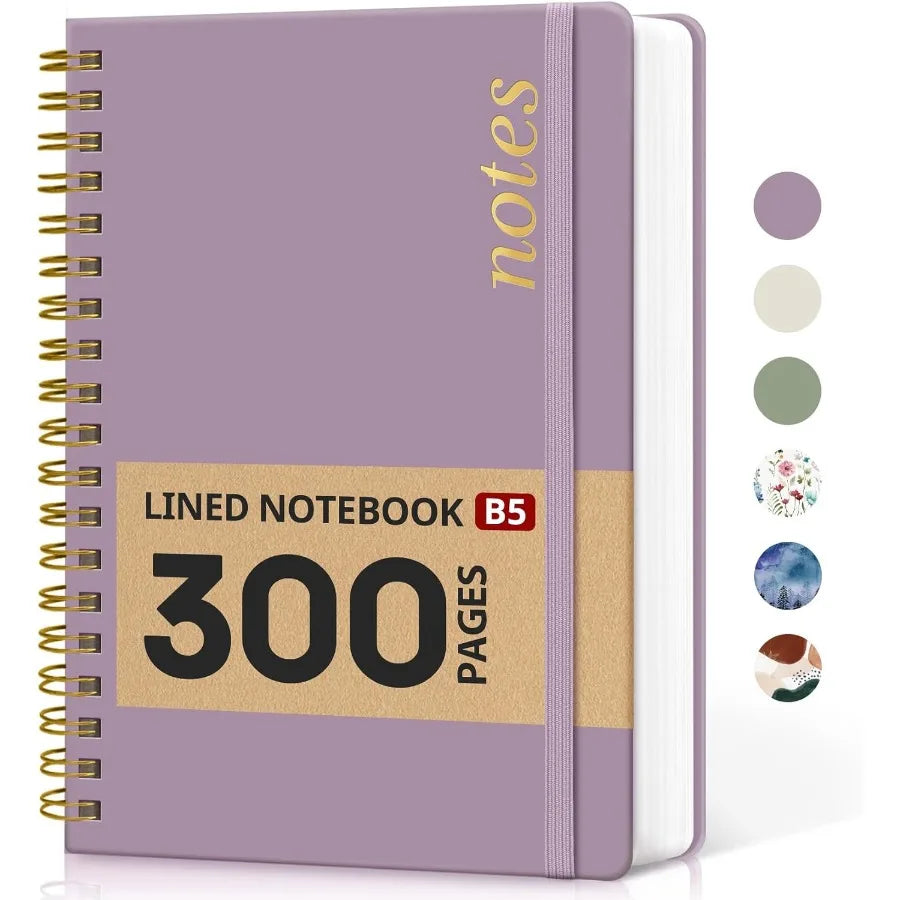 Lined Spiral Notebook Journal 300 Pages Hardcover For Work
