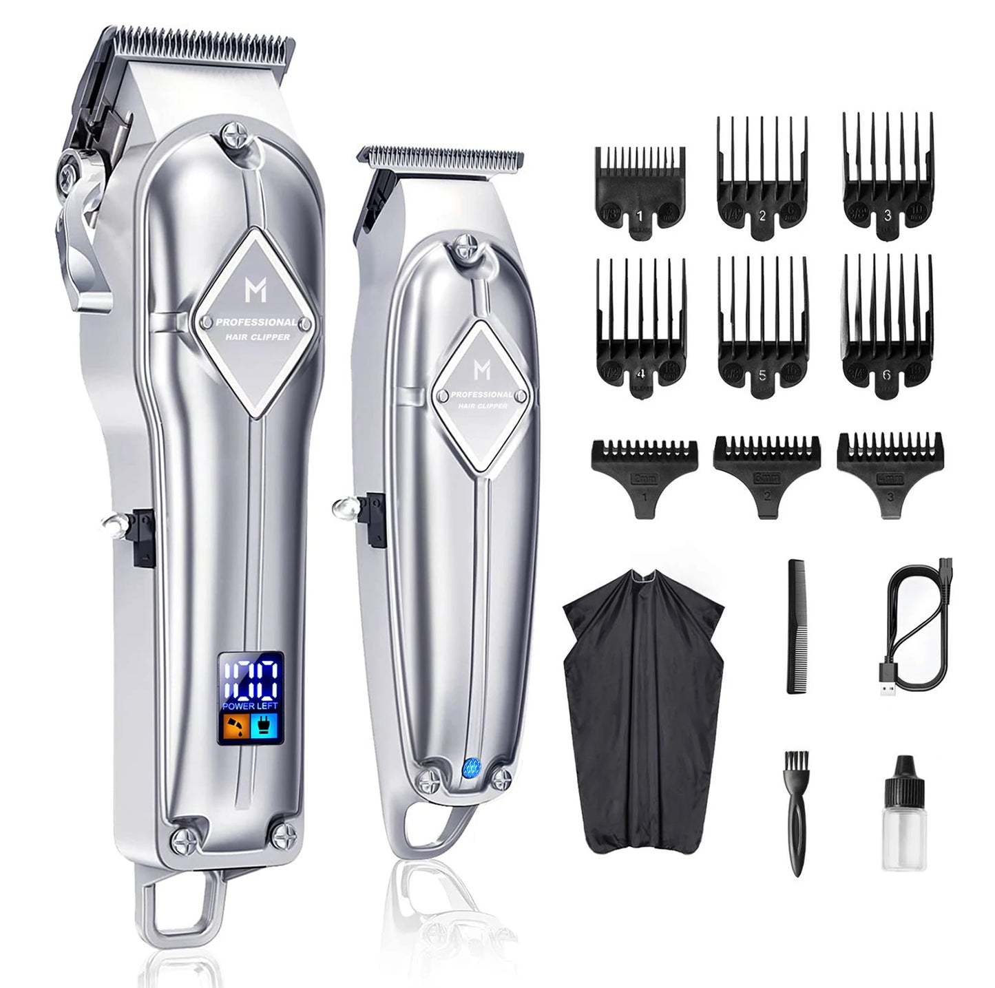 Fairywill Hair Clippers Professional Cordless Trimmer Grooming Kit For Men
