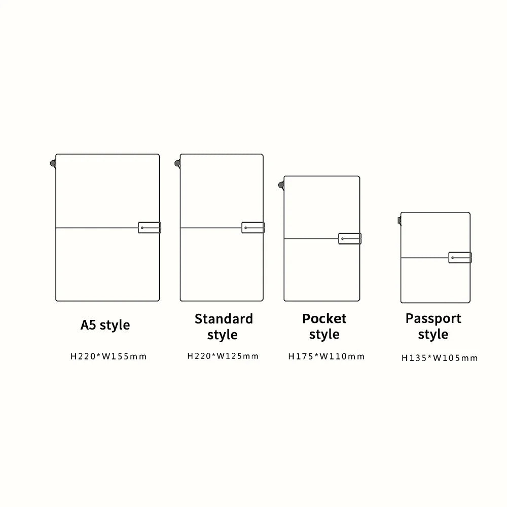 RAYSLIN Genuine Leather Journal Refillable Travel Notebook