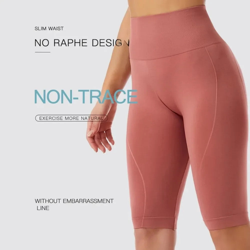 High Waist Biker Shorts Women For Yoga Running Tummy Control