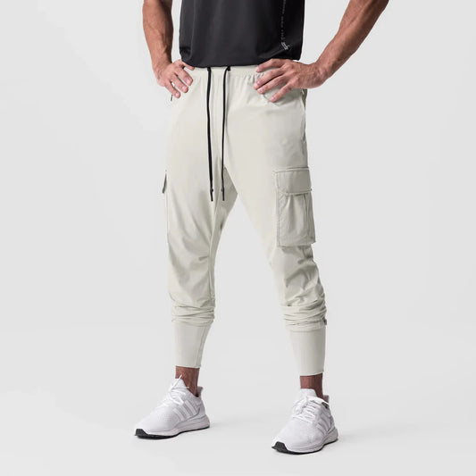 ADEDCN Men's Fitness Casual Pants With Multi Pocket Design