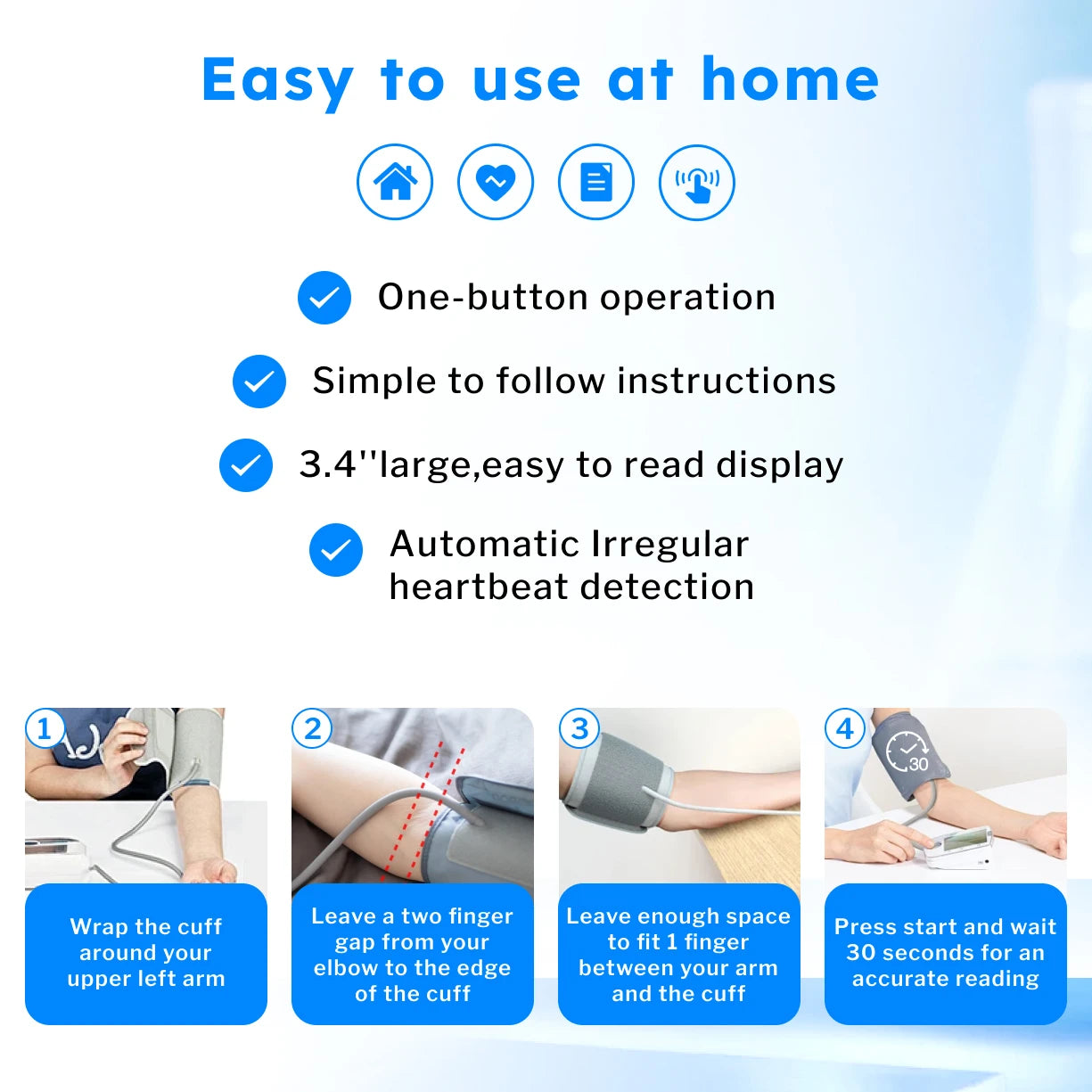 Bioland Upper Arm Blood Pressure Monitor Automatic Digital BP Device