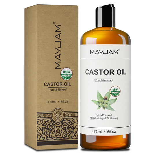 MAYJAM USDA Castor Oil Cold Pressed Moisturizing Carrier Oil