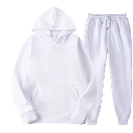 Velvet Warm Hoodie And Jogger Set Unisex Sportswear