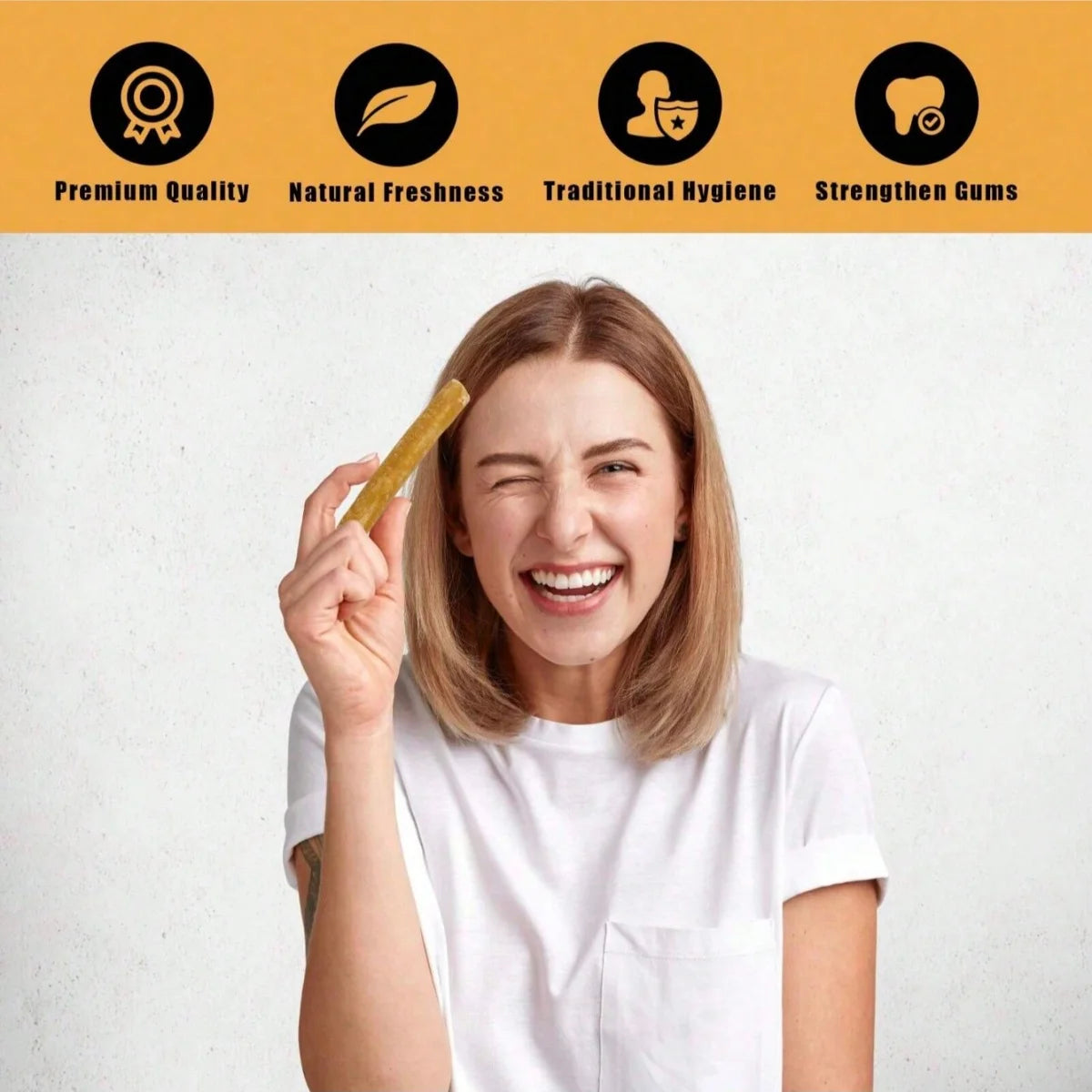 Mint Miswak Toothbrush 3 Pieces Natural Wooden Twig Healthy Gums