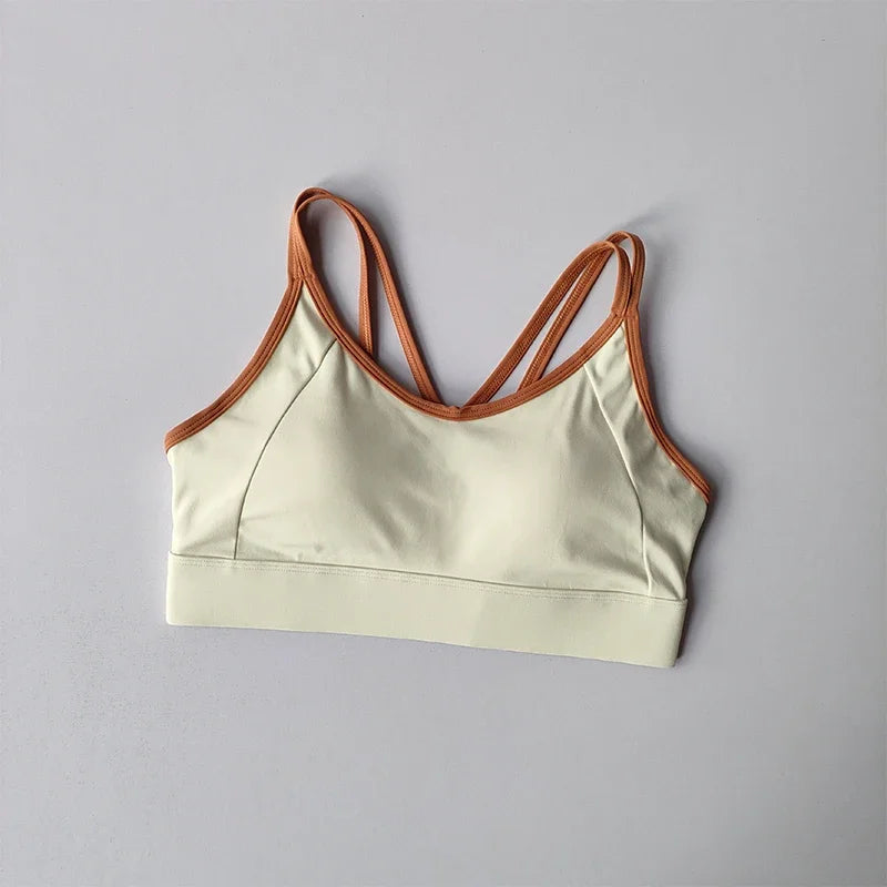 Women Running Tank Top With Shock Absorbing Yoga Pilates Bra