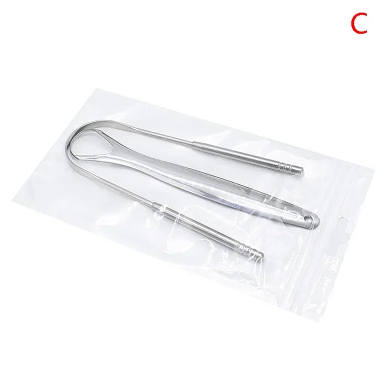 Stainless Steel Tongue Scraper Dental Oral Care Tool