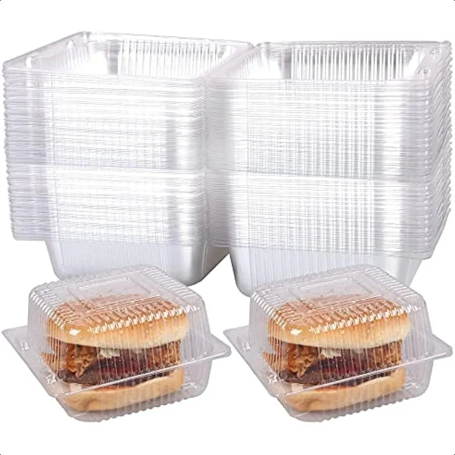 Hign Concerned Clamshell Plastic Takeout Containers 100 Pcs Pack